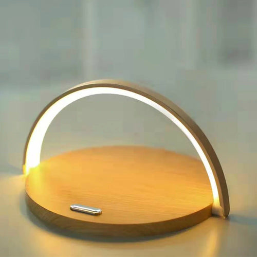 Desk lamp with phone charging wirelessly